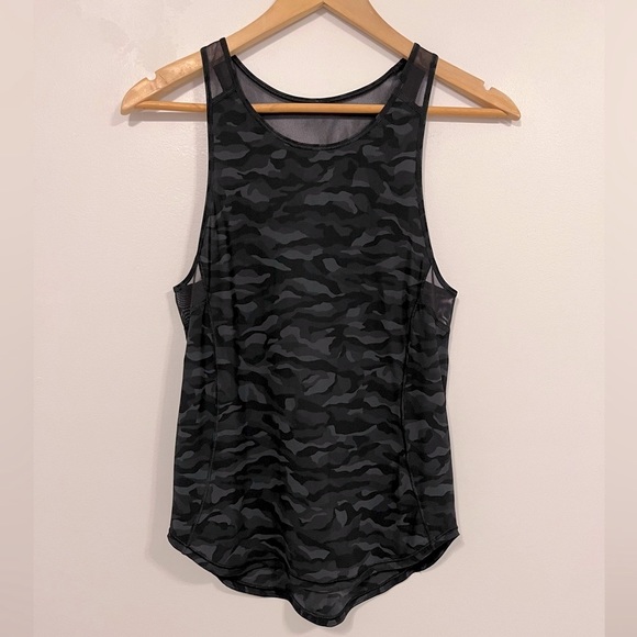 Lululemon Sculpt Tank II Sequoia Camo Print Deep Coal Black/Black 4 - Picture 7 of 13